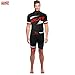 Arltb Cycling Jersey and Bib Shorts Set Black
