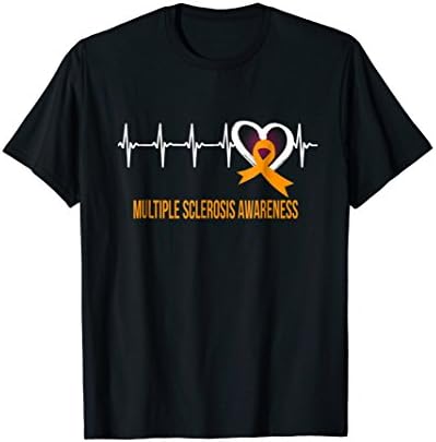 MY HEARTBEAT SUPPORTS MULTIPLE SCLEROSIS AWARENESS T SHIRT