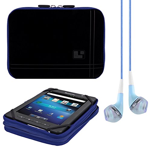 SumacLife 8-inch Tablet Sleeve for efun Nextbook 8, Ares 8, Ares 8L, Flexx 8 with Blue Headphones (Blue)