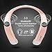 Bluetooth Headphones Speaker 2 in 1 LIUHE Neckband Portable Wireless Headset Wearable Speaker True Stereo Sound Sweatproof Headphones with Retractable Earbuds Built-in Microphone (Rose Gold)