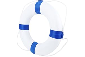 52cm/20inch Diameter Swim Foam Ring Swimming Pool Safety Boat Throw Rings Life Preserver W/Nylon Cover Kid Child Adult