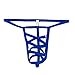 FEESHOW Men's Openwork Pouch Underwear T Back G String Thongs Blue One size