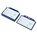 Uxcell a13030500ux0249 Office School Blue Clear Plastic Horizontal Business ID Badge Card Holder 5 Pcs (Pack of 5)
