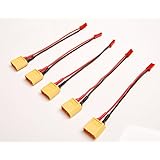 Lot(5) New XT60 XT-60 Male to JST Adapter with 20AWG 5cm Wire for RC Power