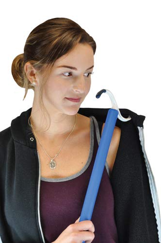 Blue Jay Dressing Stick - 24'' Soft Foam-Covered Handle, 2-in-1 Tool, Dressing Made Easy, Rounded S Plastic top Hook, No Stretching or Straining Shoehorn Dressing Aid - Thumbnail 4
