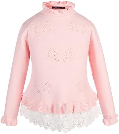 PuTian Baby-Girls Basic Long Sleeve Pullover Popular Knit Sweater