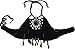 Women's Crochet Bralette Bralet Bra Floral Tassel Bandeau Bikini Bra Crop Tops, Black