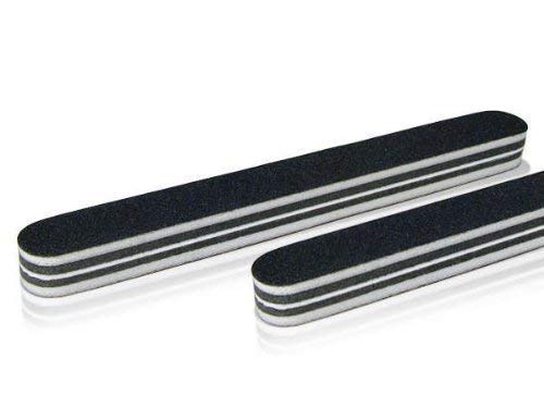 EuBeCos Premium Professional Nail Files Black Extra Thick Grain 100/180 Made in Germany Pack of 10