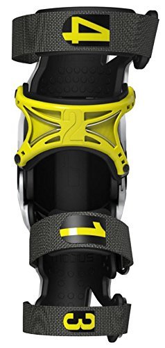 Mobius X8 Knee Braces-White/Acid Yellow-M