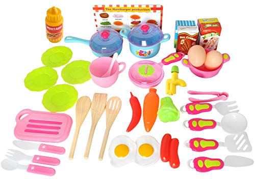 ISO TRADE Spielküche Kinderküche Küche Kinder Spielzeug Puppenküche +40 Zubehörteile 4689 – Bild 8