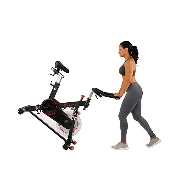 Sunny Health & Fitness Magnetic Belt Drive Indoor Cycling Bike With Optional SunnyFitÂ® App Connectivity - Image 7