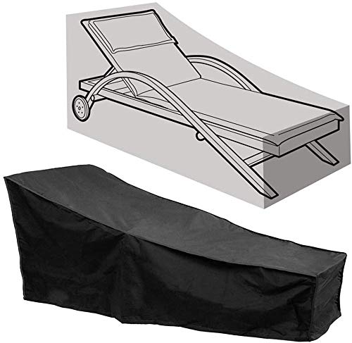 Garden Sun Lounger Cover MAYHOUR Waterproof Anti-UV Dust-Proof 210D Oxford Fabric Outdoor Patio Sunbed Beach Chair Cover Balcony Furniture Protector With A Storage Bag (82×30×31in/208×76×79cm)