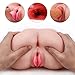 Male Masturbators Pussy Ass Sex Doll for Men Masturbation, Adorime 3D Realistic Virgin Butt Stroker Adult Toys with 2 Openings and Built-in Functional Tighten-Rings for Intense Stimulation(5.5lb)