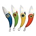 Unique Bird Folding Handle Survival Hunting Knife Kitchen Tool Colorful Vegetable Knives 4 Piece Premium Ceramic Camping Knives Set (4 Color)