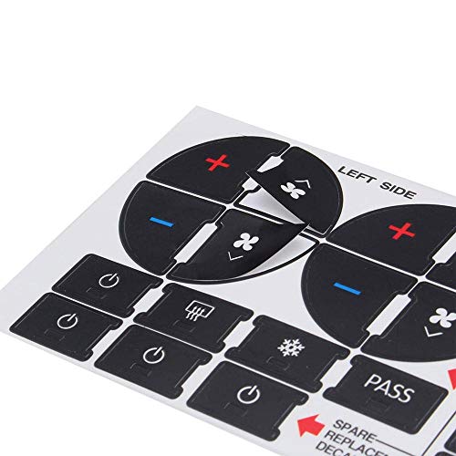 Umiwe Replacement AC Dash Button Sticker Repair Kit Fit for Buick Chevrolet Chevy GMC Vehicle SUV Truck - Thumbnail 5