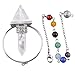 TUMBEELLUWA Healing Crystal Quartz 7 Chakra Pendulum Dowsing Gemstone Divination Reiki Stone,Rock Quartz