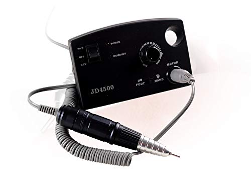 JSDA 4500 Professional Electric Nail Drill - Manicure Pedicure Kit, Polishing Tools; Low Heat, Low Noise, Low Vibration Nail File Set for Home and Salon