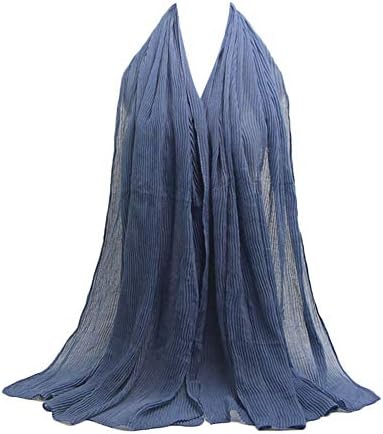 Womens Hat- Diadia Ladies India Elastic Turban Maxi Crinkle Head Scarf Wrap for Sports, Workout or Running, Run Head Hair Accessories - Gifts for Mum Friend Lovers (Blue)