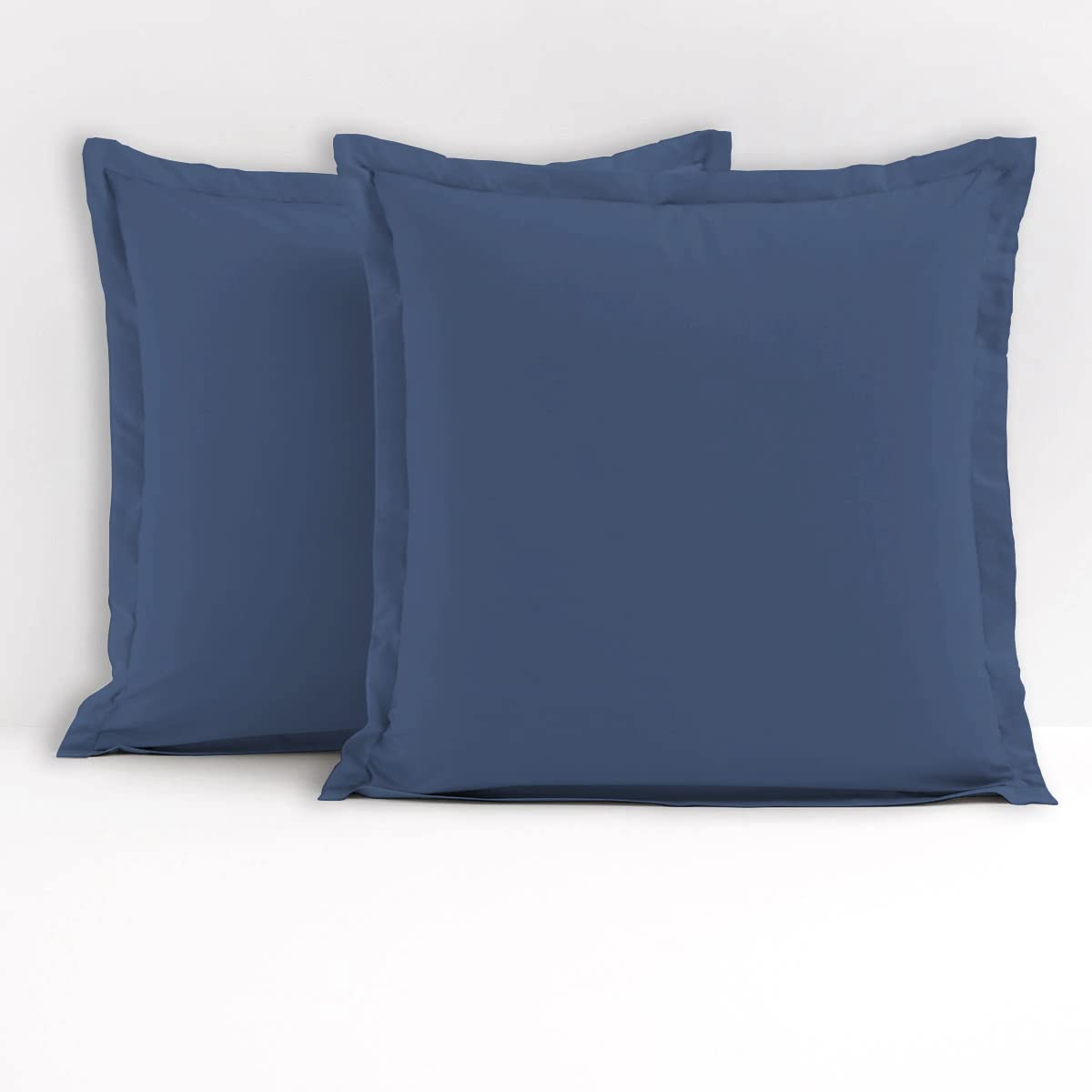 Home Linge Passion 2 Pack Pillow Cases, Cotton, Blue, 63x63