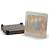 NCAA Wisconsin Badgers Boasters, Heavy Duty Stainless Steel Coasters, Set of 4