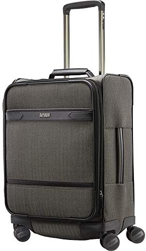hartmann herringbone deluxe underseat carry on spinner
