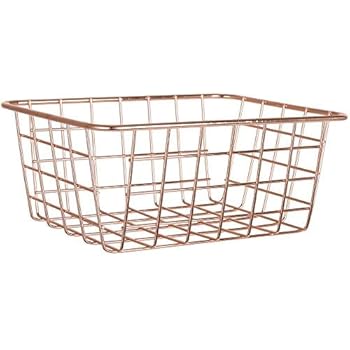 Mainstay 2PK Rose Gold Small Wire Baskets