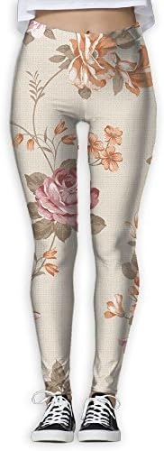 Tinger Beautiful Flower Design Seamless Pattern Background Womens Power Yoga Pants