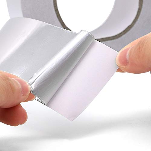 Industrial Grade Aluminum Foil Tape. 2.36 Mil x 2 Inches x 55 Yard. Self Adhesive, Perfect for Seal, Patch and Insulate Air Ducts (Hot and Cold), HVAC Pipe, Metal or Plastic Joint and Seams.