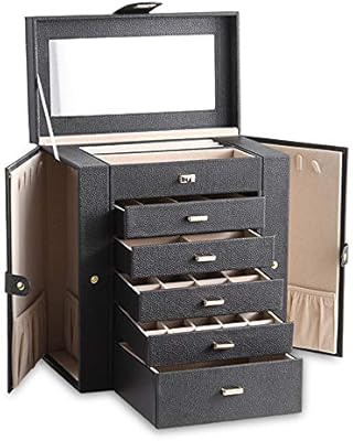 صندوق هدايا كبير قابل للقفل لعرض المجوهرات الفاخرة، صندوق هدايا قابل للقفل يستخدم لتخزين قلادة حلقة تسلق هدية للفتيات والنساء Amazon Ae