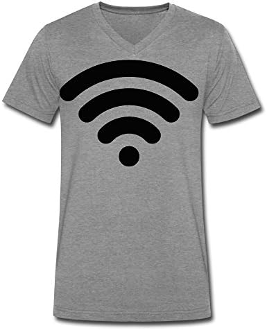 Iboqumin WIFI LOGO Custom Men's Blank V-Neck T-Shirt XL DeepHeather