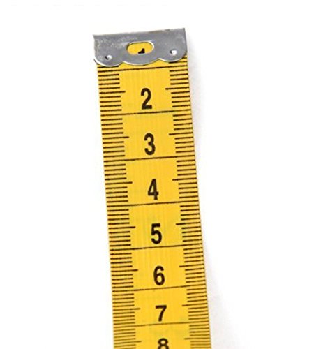 Magik 60''~120''/1.5~3M Double-scale Tailor Seamstress Cloth Body Ruler Tape Measure Sewing Heavy Duty Tape (Pack of 3, 120''/300cm, Yellow)