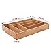 KD ORGANIZERS 6-Slot Bamboo Drawer Organizer: 17.75 x 12 x 2.5 in. Tray for Large Drawers