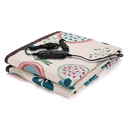 Per Car Heated Blanket, 24V 40W Electric Heating Blanket Car Travel Warm Blanket Heating Quilt with Temperature Controller and Overheat Protection