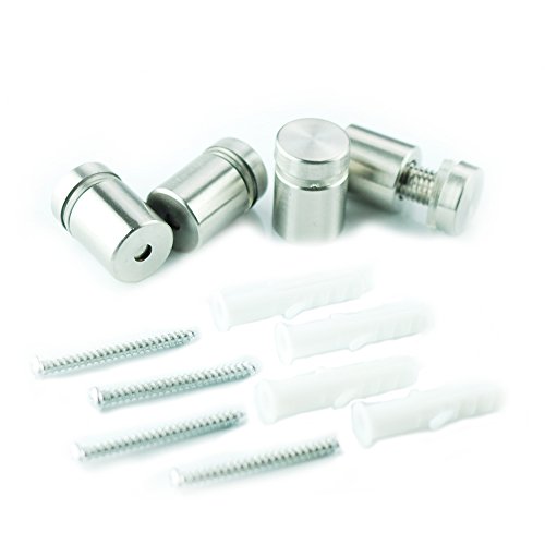Lockways Glass Board Mounting Parts Kit - 4 Pack Includes Mounts, Screws, and Wall Anchors - Thumbnail 4