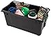 Remington 21 Gallon Loackable WEATHERTIGHT Storage Totes with Lids, Heavy-Duty Durable Stackable Containers, Green Lid, Large Garage Organizing Bins, Rugged Sturdy Equipment Utility Tool Box
