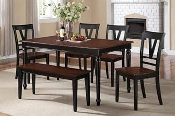 Amazon Com 6 Pc Viola Collection Black Finish Wood Legs And