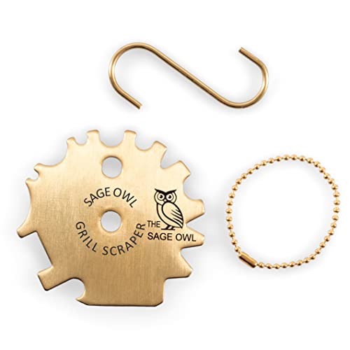 Sage Owl BBQ Grill Scraper Tool Men Stocking Stuffers for Christmas