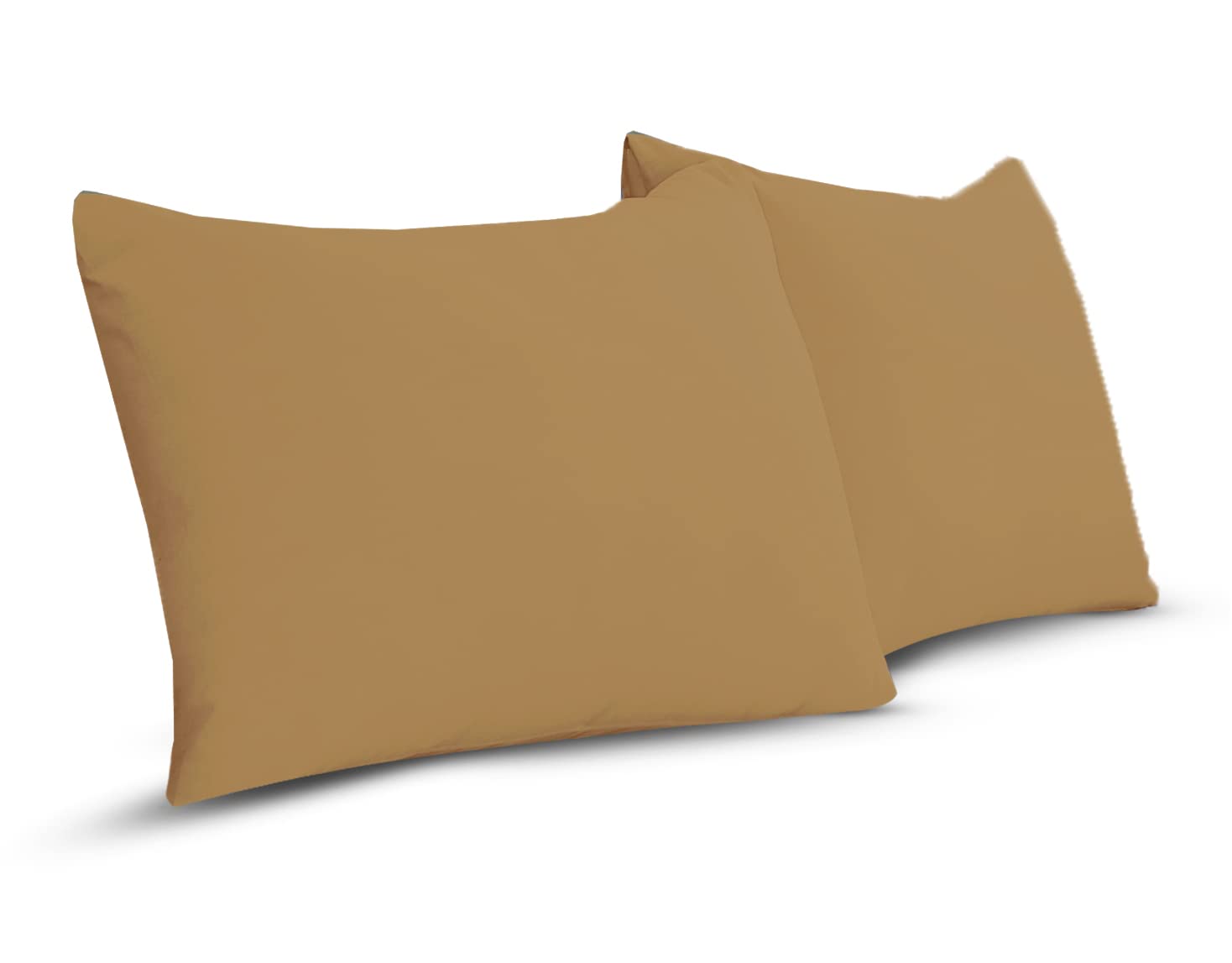 A ATH COLLECTION 100% Egyptian Cotton Pair OF Pillowcases 200 Thread Count Soft Pillow Cases 2 Pack (Brown)