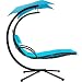 FDW Patio Chair Hanging Chaise Lounger Chair Floating Chaise Canopy Swing Lounge Chair Hammock Arc Stand Air Porch Stand for Outdoor Indoor