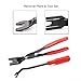 Ninth-City 2Pcs Steel Car Door Panel Trim Clip Instrument Door Trim Panel Clip Upholstery Removal Pliers & Tool Set
