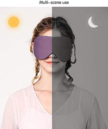 Sleep Eye Mask, Blindfold with Adjustable Ear Loops Warm and Cool Double-Sided, for Travel and Nap (Dark Grey + Light Grey) - Image 3