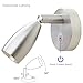 Obeaming 12V Reading Lamp RV Boat LED Bedside Lamp Camper Trailer Motorhome Interior Lighting Spotlight, Machined Aluminum Brushed Nickel