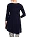 A.F.Y All For You Women's 3/4 Sleeve V-Neck Tunic Top With Side Pockets Navy XX-Large