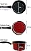 Flamekiss 2-Quart Red Ceramic Coated Nonstick Saucepan w/Glass Lid by Amorè, Nano Ceramic Coating w/Silver Ion (100% PTFE & PFOA Free)