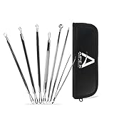 Premium 6 Piece Blackhead/Blemish Remover Kit - BONUS! FREE Instructional eBook - FREE Tweezers - Pimple, Comedone, Acne, Blackhead Extractor - Premium Case Included!