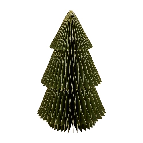 Mud Pie Green Handmade Paper Trees, Medium, 16" x 9" Dia