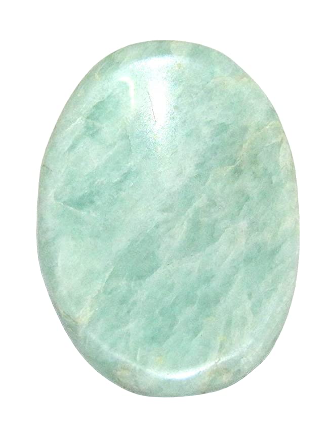 AMAZONITE GEMSTONE WORRY STONE CRYSTAL HEALING GIFT POSITIVE ENERGY MEDITATION METAPHYSICAL PEACE THUMB STONE REIKI FENG SHUI