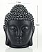 Translucent Ceramic Buddha Head Statue Oil Burner Aromatherapy Diffusers Home Decor - Black