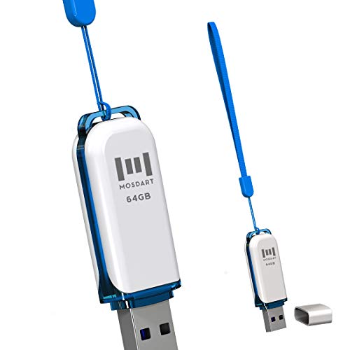 MOSDART 64GB USB 2.0 exFAT Flash Drive 2 Pack 64 GB Multipack Thumb