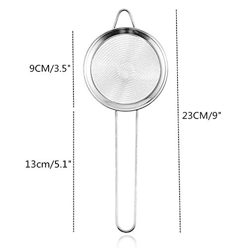 Feinmaschiges Sieb für Bars, Edelstahl, konisches Sieb für Cocktails, Getränke, Barsieb, Bar-Werkzeug, 8,9 cm, 2 Stück – Bild 5